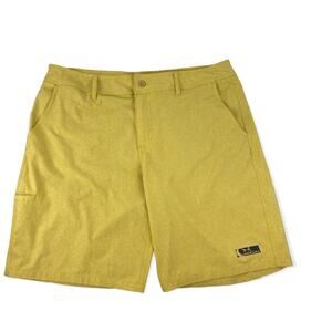 Wave Life Men's Short Mustard Yellow size 38 Beach Outdoor Board Hybrid Shorts